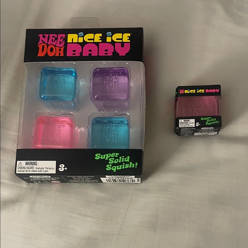 Nee Doh Nice Ice Baby Squishies - Blue, Purple, Pink